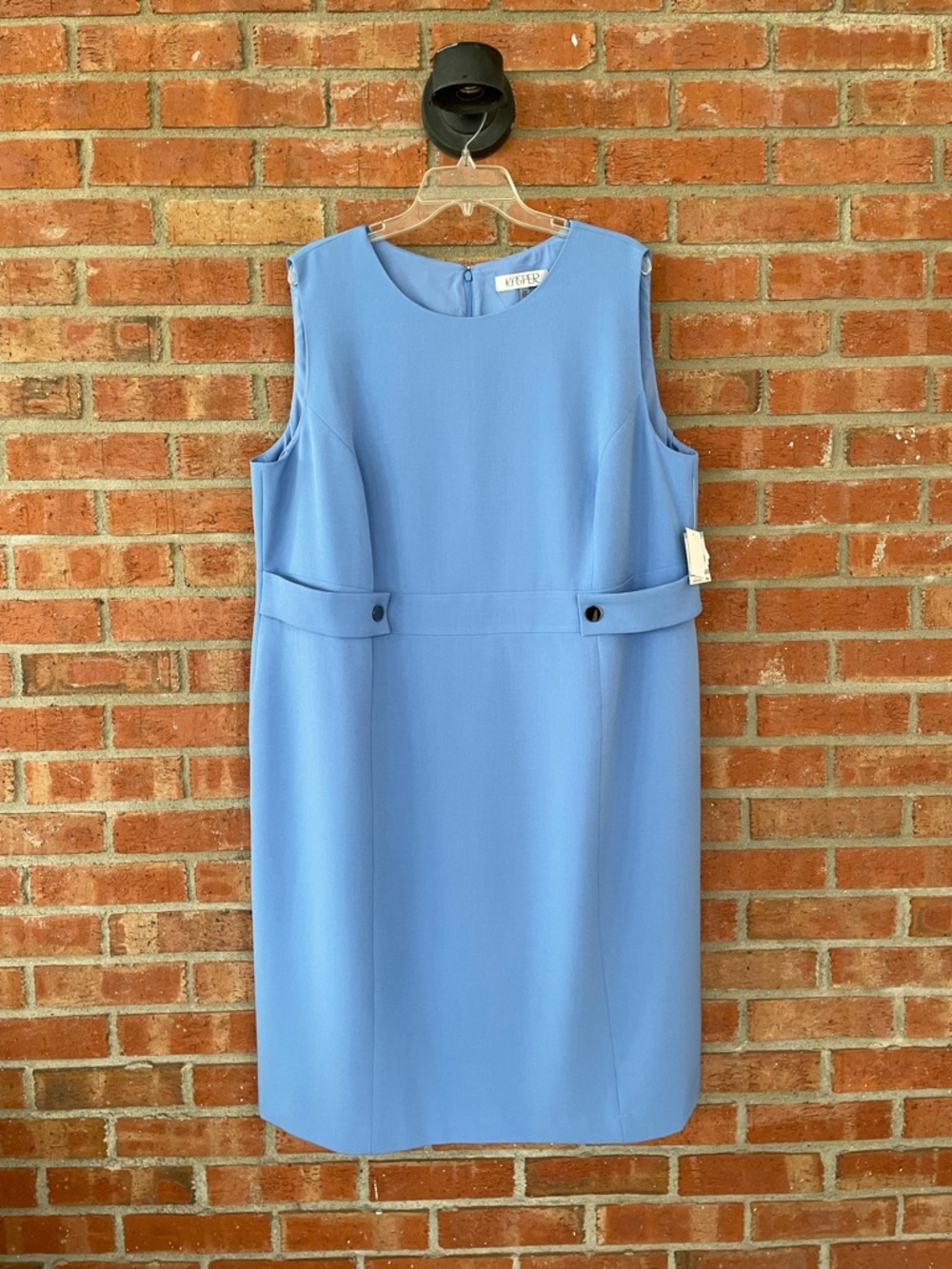 Kasper NWT Blue Horizon Sheath Dress Plus Size 20W Career OfficeSiren Work Lined